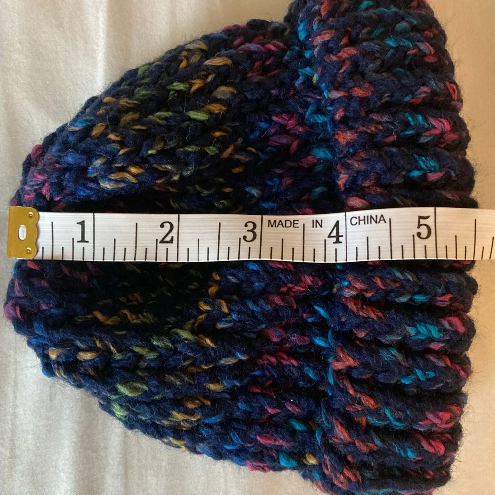 HANDMADE colorful knit kids beanie hat for winter